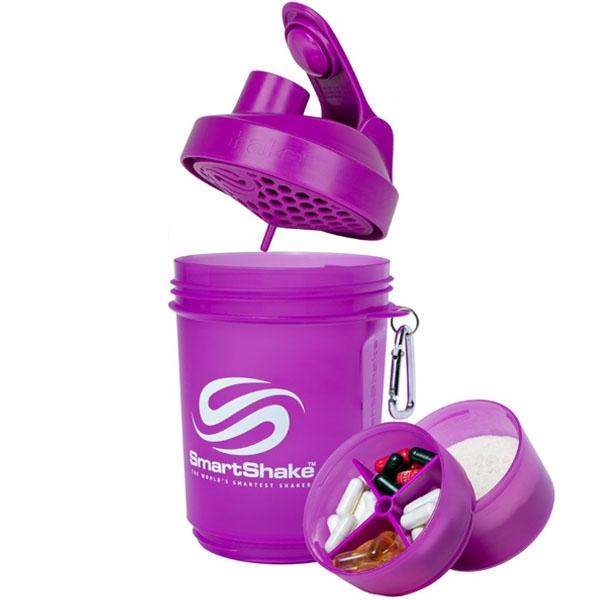 SmartShake Neon Series 600ml - Purple - Urban Gym Wear