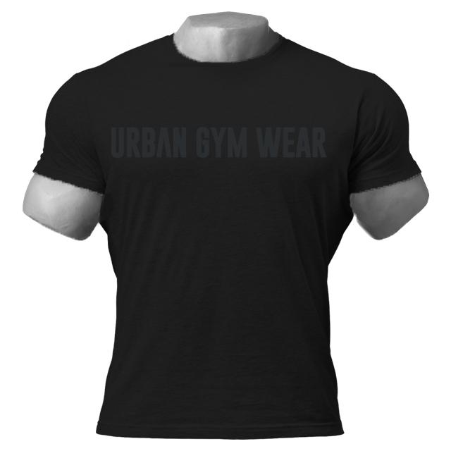 Urban Gym Wear Blackout Logo TShirt Black