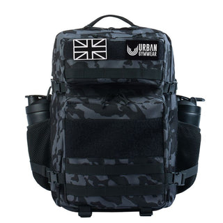 Urban Gym Wear Tactical Backpack 45L - Black Grey/Camo - Urban Gym Wear