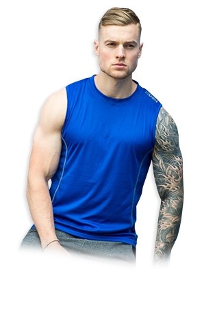 USN Men's Sleeveless Vest - Blue - Urban Gym Wear