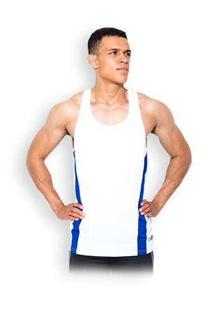 USN Men's Training Vest - White - Urban Gym Wear